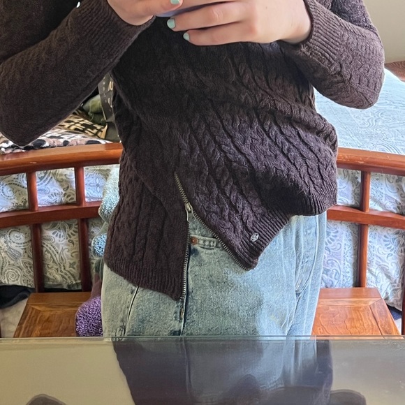 Purple American Eagle Sweater with zippers - Picture 2 of 6